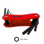 Allen Key 9pce Knife Type, Plastic Red Casing - Image 2