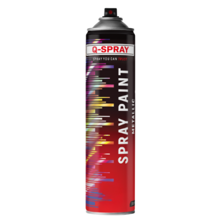 Q-Spray Paint Metallic Gun Metal Grey 300ml