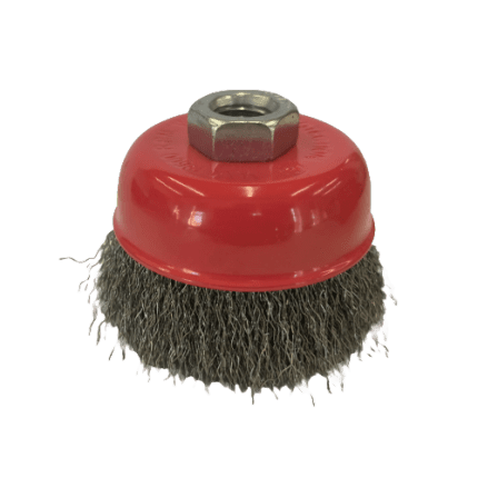 Rotary Wire Cup Brush 65mm, Red