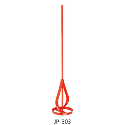 Paint Mixer Red Spiral Head with Round/Hex Rod
