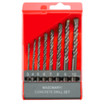 Rotary Masonry Drill Set 8Pce 3,4,5,6,7,8,9,10mm